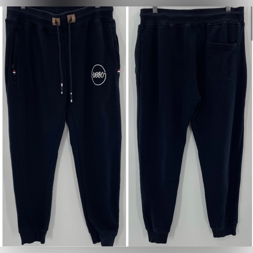 WeSC Navy Blue High Waisted Joggers Size XL